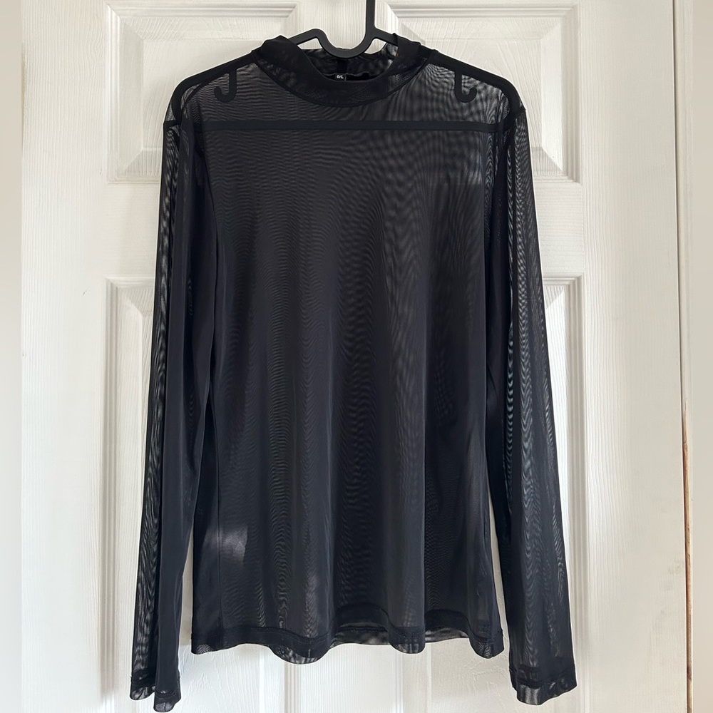 Long Sleeve Mesh Top